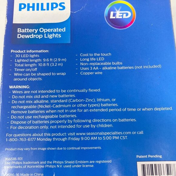 Philips Battery Operated Dewdrop Lights Indoor/Outdoor Decor Various Colors - Picture 11 of 16